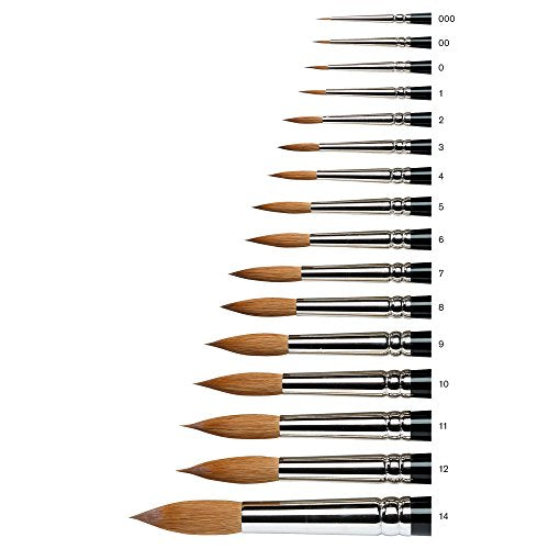 Winsor & Newton Series 7 Kolinsky Sable Brush, Round SH #2, Brown - size: #2, style: Round