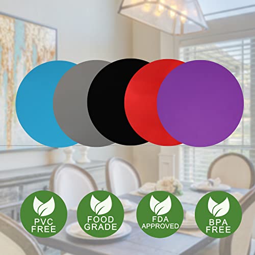 Silicone Microwave Mat 12 Inch, Non Stick Turntable Safe Baking Mat for Kitchen, Multi Purpose Heat Resistant Oven Mat, Trivet Mat, Placemat 2 Pack(Purple) - color: Purple