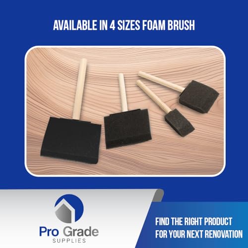 Pro Grade - Foam Brushes - 3 Inch - 36 Piece Poly Foam Brush Set - size: 3" 36 Ea