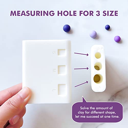 KEOKER Polymer Clay Bead Roller, Polymer Clay Earrings Tools, Round Bead Maker, Clay Jewelry Making Tool, Helps You Make Perfectly Round Beads in Three Sizes (Teardrop Shape Bead) - color: 8mm/10mm/12mm Teardrop Shape Bead
