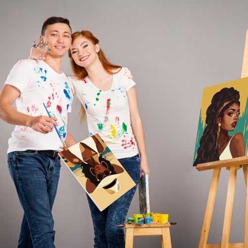 Zhanmai 72 Pcs 12 Sets Sip and Paint Kit Pre Drawn Canvas for Painting 8" x 10" Paint Party Canvas Painting Pre Printed Canvases for Party DIY Virtual Adult's Date Night(Adult Couples) - style: Modern Couple