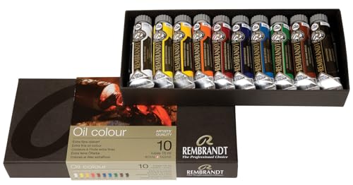 Rembrandt Oil Colour 10x15ml Tube Basic Paint Set