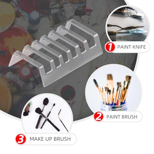 Clean Acrylic Paint Brush and Makeup Brush Drying Stand Holder for Vanity or Artist Studio Use (2pack)