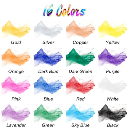 Roizefar Acrylic Paint Ink, 16 x 20ml (0.68 fl.oz), Acrylic Drawing Ink Set, Liquid Acrylics Paint with 2 Brushes and 1 Palette for Drawing, Ideal for Pouring Art, Mixed Media Projects