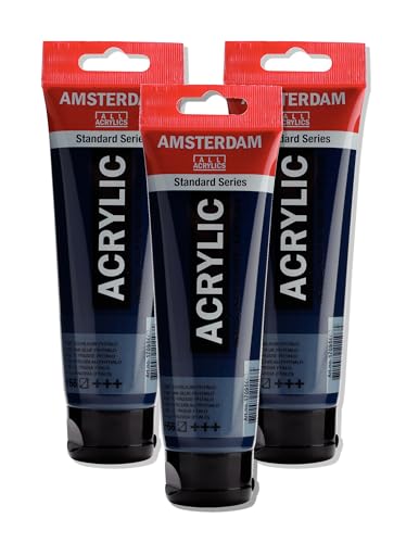 Amsterdam Standard Series Acrylic Tube 120ml Prussian Blue (Phthalo) 566 (17095662) - color: Prussian Blue (Phthalo), size: 4.05 Fl Oz (Pack of 1)