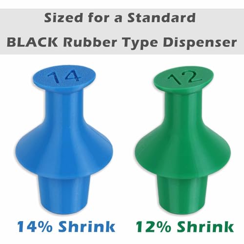 Fybrinth 2 Pack Pottery Oil Spout Gauge Tool for 12% and 14% Shrink Clay, Oil Vinegar Bottle Stopper Gauge for Stand Black Rubber Type Dispenser