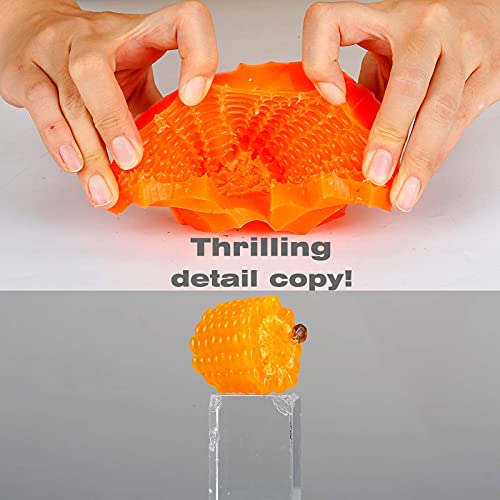 Bundle Deal with BBDINO Silicone Mold Making Kit Super Elastic in Jade Green 1 Gallon Plus 15A in Warm Orange 2.2 Lbs