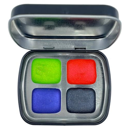 IUILE Handmade Watercolor Paints - Halloween 2023 Half Pan Set (4 colors) - color: Halloween 2023