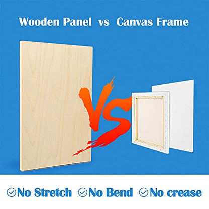 Unfinished Birch Wood Canvas Panels Kit, Falling in Art 2 Pack of 11x17’’ Studio 3/4’’ Deep Cradle Boards for Pouring Art, Crafts, Painting, and More - size: 11*17 2-pack