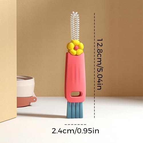 3 in 1 Cup Lid Gap Cleaning Brush Set, Multifunctional Bottle Cleaner Brush, Cleaner Brush Set for Tight Spaces, Bottle Gaps, Straws, Tumblers, Travel Mug Caps(3 PCS)
