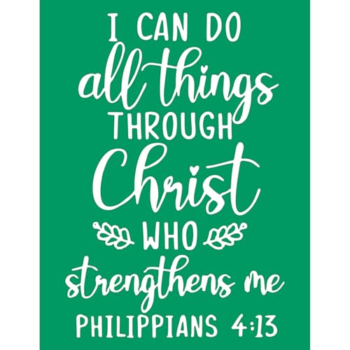 JAJADO Christian Reusable Silk Screen Stencils: I Can, Jesus Loves Me, Pray More Worry Less & More - Motivational Sayings for Crafts on T-Shirt/Wood/Glass/Wall DIY Home Decor - color: I Can 1pc 8.5x11inch
