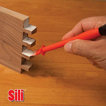 Sili Silicone Glue Brush for Crafts, Woodworking, Hobby, Arts — Reusable Non-Stick Wood Glue Applicator and Spreader - 1" Tip