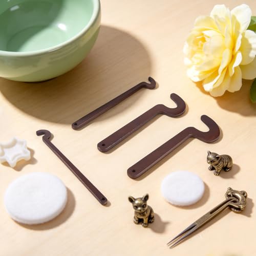 BENECREAT 4Pcs Wooden Pottery Throwing Stick, Pottery Quick Shaping Tools, Clay Sculpting Tool with Various Sizes for Clay Body, Bottom, and Rim