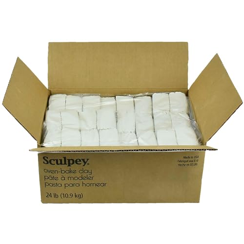 Original Sculpey® White, Non Toxic, Polymer clay, Oven Bake Clay, 24 pounds Bulk Pack great for modeling, sculpting, holiday, classrooms, camps, DIY and school projects. Great for all skill levels