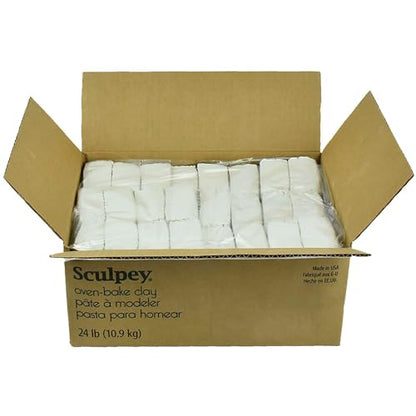 Original Sculpey® White, Non Toxic, Polymer clay, Oven Bake Clay, 24 pounds Bulk Pack great for modeling, sculpting, holiday, classrooms, camps, DIY and school projects. Great for all skill levels