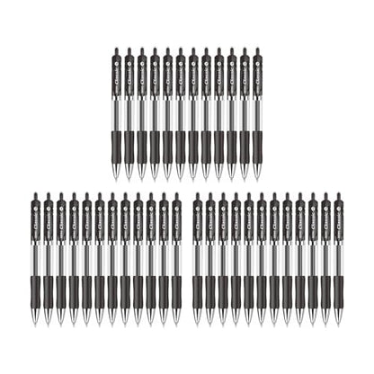 Classic Retractable Gel Roller Pens, 0.7mm Fine Point Black Ink (Black - 36 Packs) - color: Black - 36 Packs