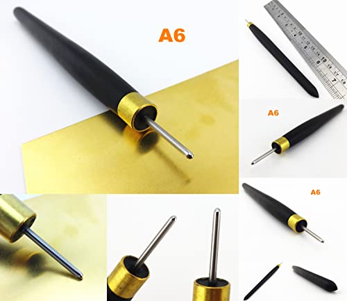 4pcs Printmaking Print Mezzotint Copperplate Woodcut Resin Board Intaglio Point Engrave Etching Leathercraft Carving Needle Pen Scraper Scriber Groove Lineation Tracer Presser Burnisher Tool Set