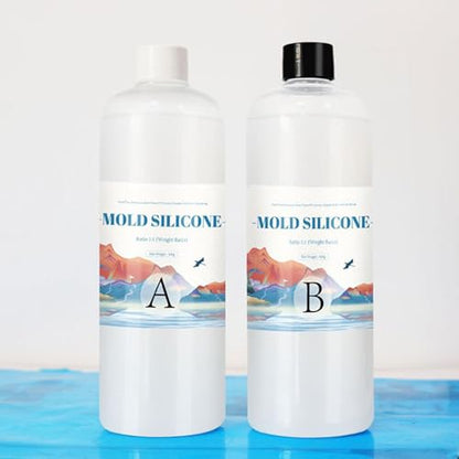 Mold Making Silicone - Clear Liquid Blend, Easy Pour Formula | Craft Molding Supply Set, Heat-Resistant Rubber Compound, Kit for Sculpture Casting, Soap Crafting, Resin Creations - color: 200g set (A, B each 100g) mold silicone (hardness 15 degrees)