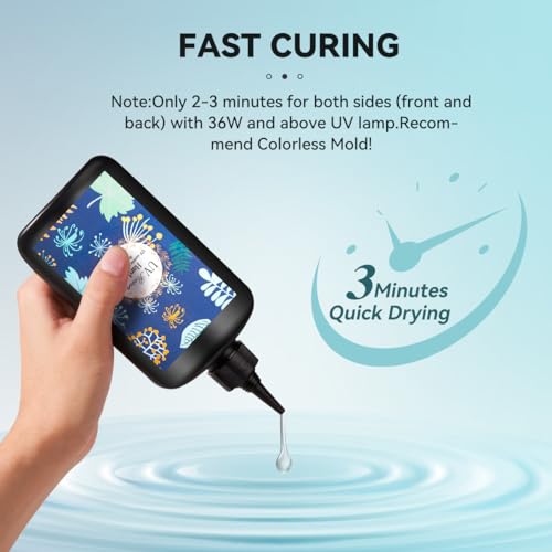 UV Resin 500g,Upgraded Crystal Clear Hard Ultraviolet Epoxy Resin Glue,Low Odor,Fast Curing UV Resin Kit for Jewelry Making,DIY Craft,Christmas Ornaments