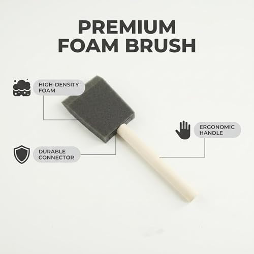 Poly Foam Brushes 2inch 18pcs, High Density Foam Paint Brush for Painting, Staining, Paint Sponges - size: 2inch 18pcs