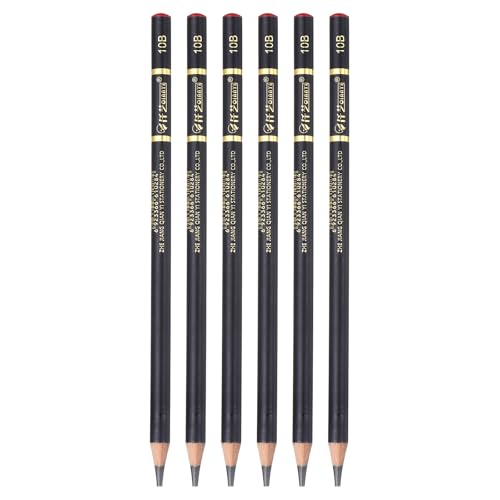 PATIKIL 6Pcs Drawing Pencils for Sketching, 10B Refill Sketch Pencils for Drawing, Graphite Art Pencil Set Professional Resistant Lead for Painting Shading Artist Office Supplies - size: 10B