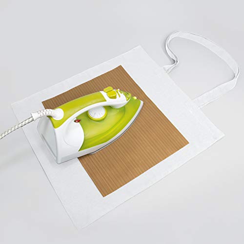NPBAG 15 Pack 15'' X 16'' White Cotton Tote Bags, Lightweight Blank Bulk Cloth bags with 1pc of PTFE Teflon Sheet - color: White, size: Medium