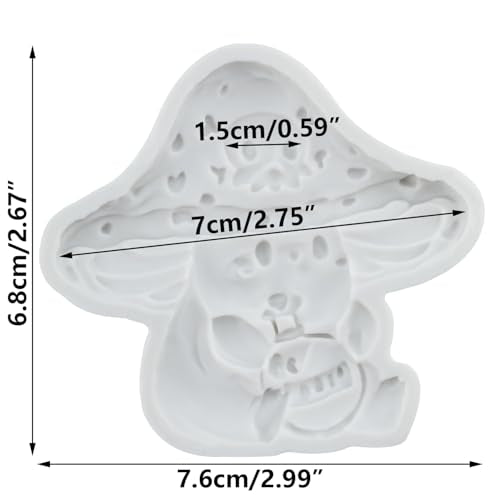 Mushroom Polymer Clay Mold Mushroom Silicone Resin Molds for DIY Crafts Epoxy Resin Casting Air Dry Polymer Clay Plaster Jewelry Making - color: Style C