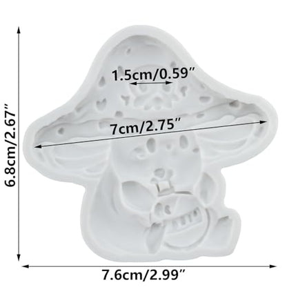 Mushroom Polymer Clay Mold Mushroom Silicone Resin Molds for DIY Crafts Epoxy Resin Casting Air Dry Polymer Clay Plaster Jewelry Making - color: Style C