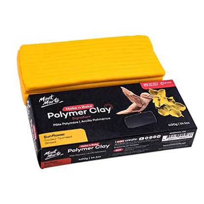 Mont Marte Make n Bake Polymer Clay 400g - Sunflower - color: Sunflower, size: 14.1oz