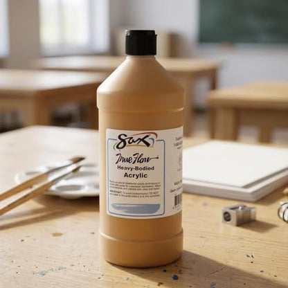 Sax Heavy Body Acrylic Paint for School and Arts and Crafts Use, Raw Sienna, 1 Quart - color: Raw Sienna, size: 32 Fl Oz (Pack of 1)