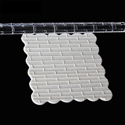 Rengue Acrylic Rolling Pin with 28 Patterns, Compliant Material, Comfortable Grip, 16 X 1 Cm, Lightweight for Dough and Pastry Acrylic Rolling Pin with 28 Patterns, Nan Kitchen (#12) - size: 52001 brick shape