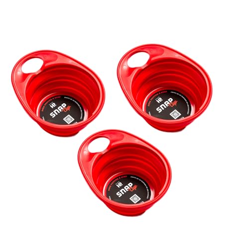HP CO. HANDY PRODUCTS Collapsible Paint Handy Snap Cups – 3 Pack, Peel-Away Design for Mess-Free Cleanup, Ergonomic Grip, Portable Storage