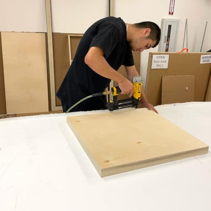 (Pack of 2) Oversized 48x48 Inch Cradled Wooden Painting Panels, Unfinished Birch Wood Art Board with Artwork Shipping Box, 2 Inch Thick Frame for Acrylic and Oil Painting Pouring and Mix Media