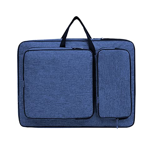 8K Artist Portfolio Case Art Backpack Drawing Board Bag Art Carrying Storage Bag Artist Portfolio Bag Adjustable Shoulder Straps Artist Travel Tote Bag for Drawing Painting Sketching Artwork Supplies - color: Blue
