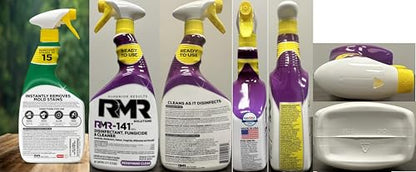 RMR Brands DIY Mold & Stain Remover Bundle, Complete Mold Killer & Mildew Prevention Kit, Disinfectant Spray, Includes 2-32 fluid ounce Bottles - size: 32 Fl Oz (Pack of 2)