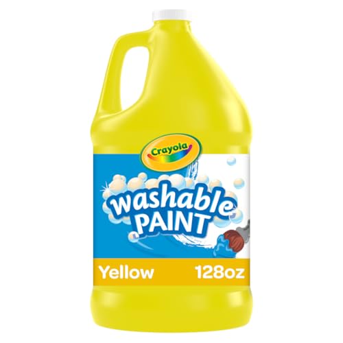 Crayola Washable Paint For Kids - Yellow (1 Gallon), Kids Arts And Crafts Supplies, Non Toxic, Bulk - color: Yellow
