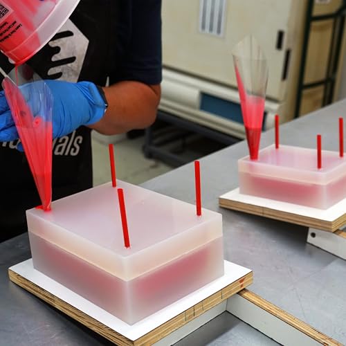 TC-5130 Fast Platinum Cure Silicone Rubber – Shore A 25 Translucent Mold Making Silicone, 1:1 Mix Fast Cure Liquid Silicone for Casting Molds, Props & Special Effects (16lbs Kit)