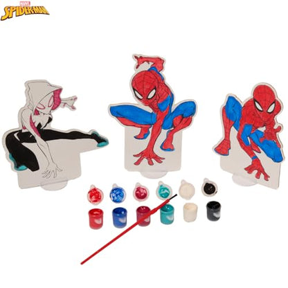 Innovative Designs Marvel Spiderman Canvas Paint Set for Kids with 3 Canvases, Acrylic Paint, Paintbrush & Stands - color: Spiderman