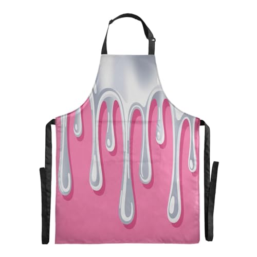 35-inch adult aprons adjustable with 2 pockets Waterproof painting apron For men and women Asthetic Art Colorful