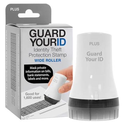 Guard Your ID Wide Advanced Roller 2.0 Identity Theft Prevention Security Stamp White - color: White, size: wide