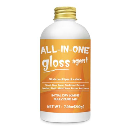 1DFAUL Crafts Sealer Gloss Finish, 200ml All Purpose Craft Glue | All in One Craft Glue, Varnish & Finish, for Wood, Paper, Acrylic Paints, Ceramics, Fabrics, Clay - style: A1 Gloss