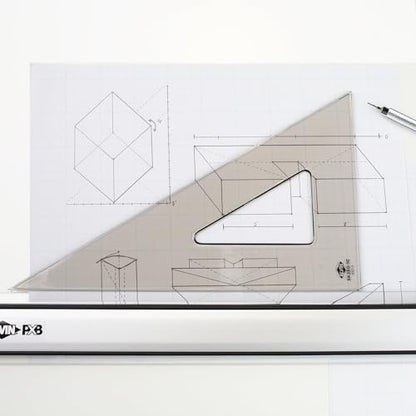 Alvin, SK360-14, 14" Smoke-Tint Triangle Ruler, Math Geometry Tool - 30/60 Degrees - size: 14", style: 30/60 Degree