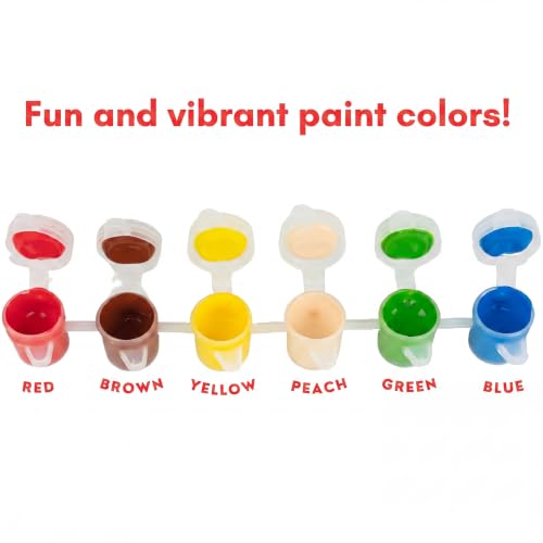 Super Mario Canvas Painting Kit for Kids, 3 Preprinted Mini Canvases for Painting, Easel, 6 Paint Pots and Brush, Acrylic Paint Set for Children - color: Super Mario