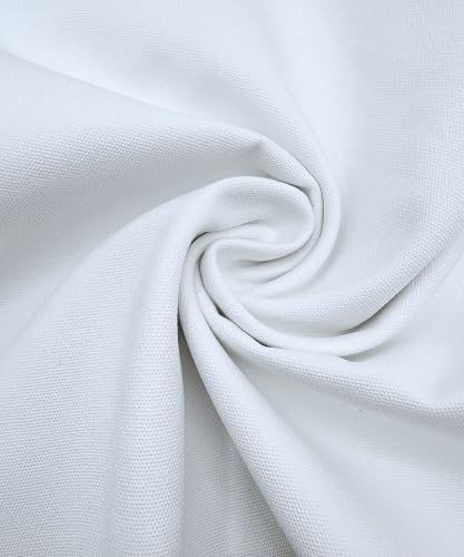 EOVEA | Canvas Fabric by The Yard - Cotton Duck, Heavy Duty, White, 62'' Wide & Breathable Material Bags, Crafts, Projects,Covers,Placemats(12oz White, 1 Yard) - color: 12oz White, size: 1 Yard