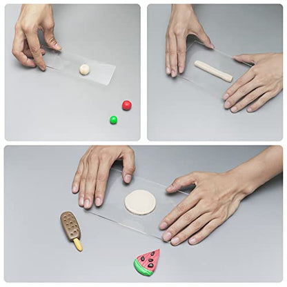 12 Pieces Polymer Clay Cutter Tools Acrylic Roller Pin for Sculpting Craft Shaping Knife Ceramic Cutters Slicer Kit Clear Rectangle Sheet Press Board Wire Texture Set Needle Detail Modelling Supplies - color: 12 P