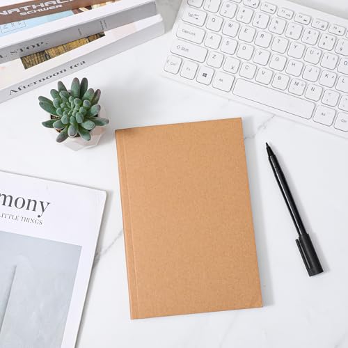 moheaaei 8 Pcs Blank Notebook, A5 Size Hardcover Sketchbook Blank, 5.5 x 8.25 Inches 128 Sheets/256 Pages Premium Paper Sketch Pad for Drawing Travelers Journal Books Art Office Supplies