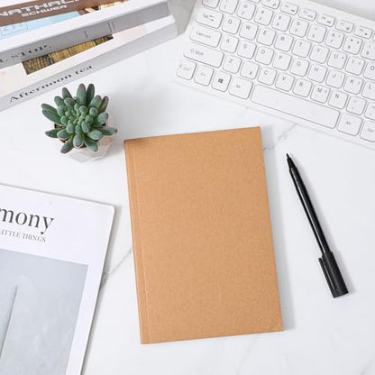 moheaaei 8 Pcs Blank Notebook, A5 Size Hardcover Sketchbook Blank, 5.5 x 8.25 Inches 128 Sheets/256 Pages Premium Paper Sketch Pad for Drawing Travelers Journal Books Art Office Supplies