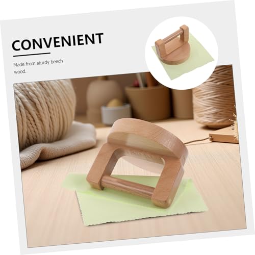 JOINPAYA Wood Baren for Printmaking with Ergonomic Handle and Wiping Cloth, Linocut Press Tool for Block and Screen Printing, Handheld Printmaking Burnisher for Artists and Craft Makers