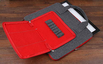 Storage Bag Felt Hand-held Shockproof 14.75 x 11.75 Inch for A4 Painting Light Pad Board Leaf Book Weeding Light Box (Plus Size)
