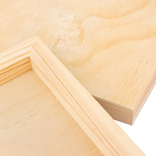 6 Pack 9 x 12 Inch Unfinished Wood Panels, Wooden Panel Boards for Painting, Crafts, and Home Decor - size: 6 Pack 9 x 12 Inch